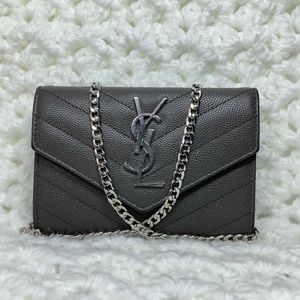 SOLD Saint Laurent mini chain wallet